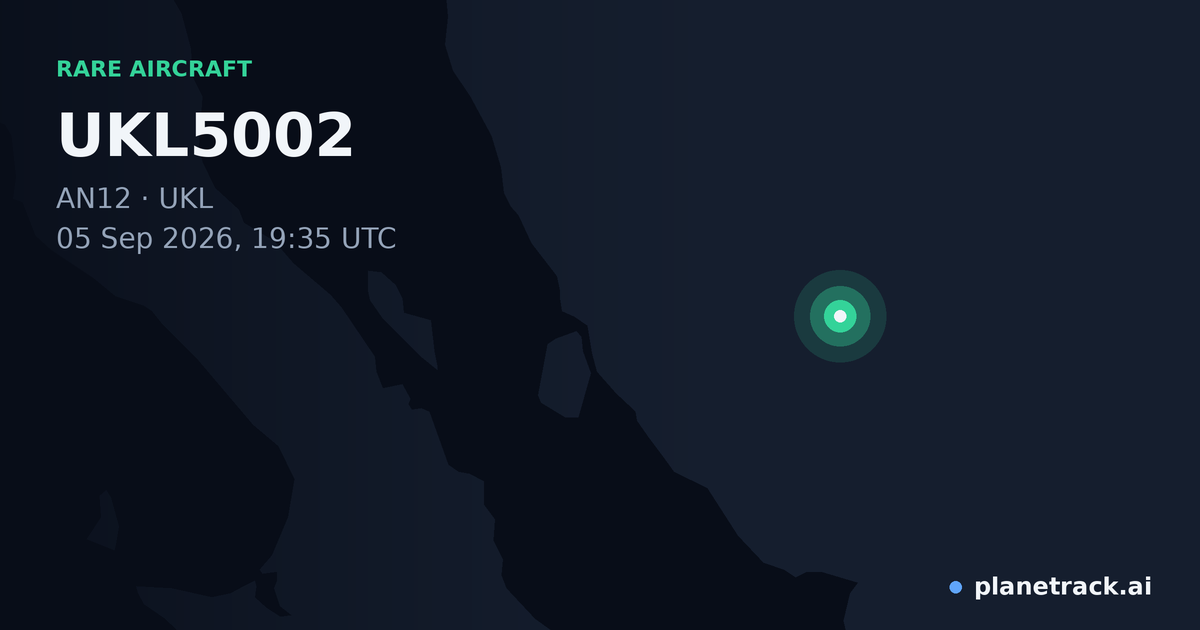 Map of where UKL5002's rare aircraft happened
