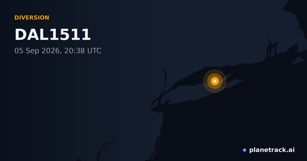 Map of where DAL1511's diversion happened