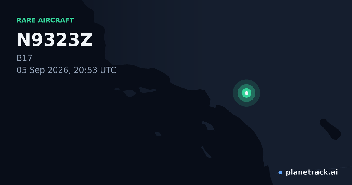 Map of where N9323Z's rare aircraft happened