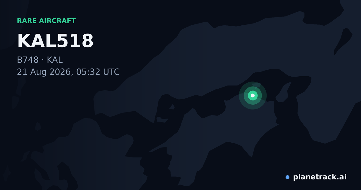 Map of where KAL518's rare aircraft happened
