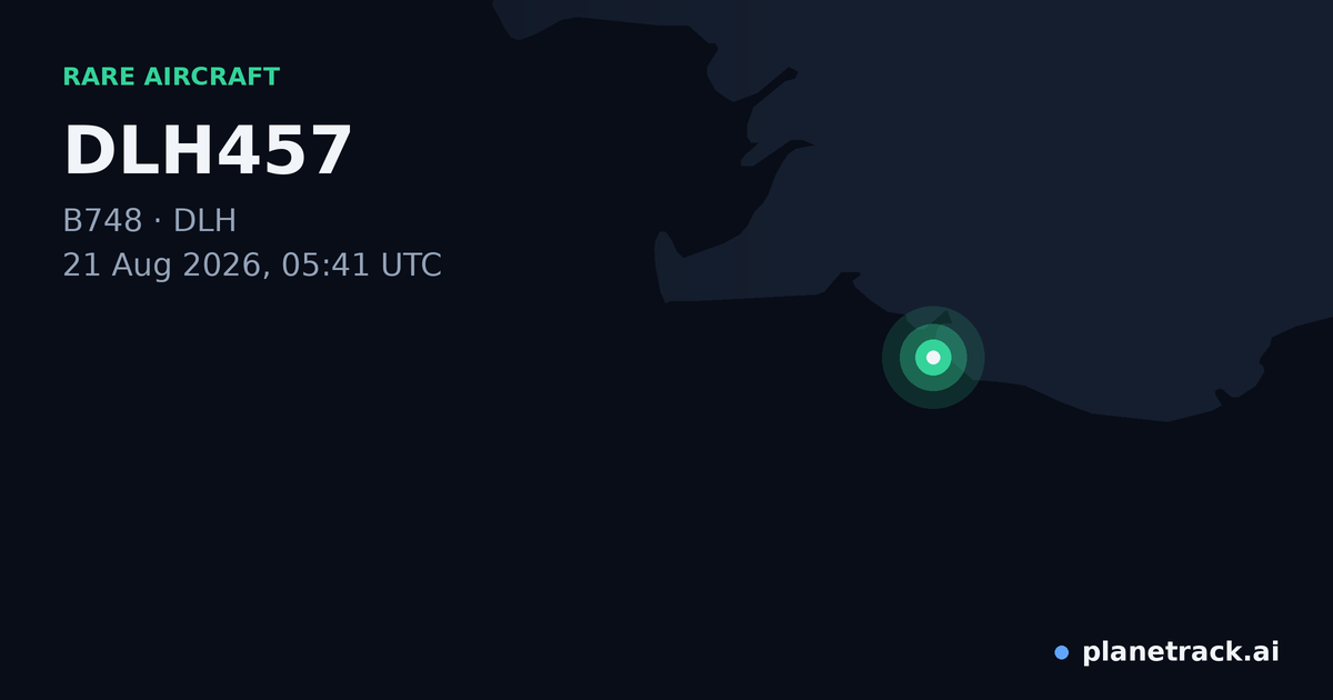 Map of where DLH457's rare aircraft happened