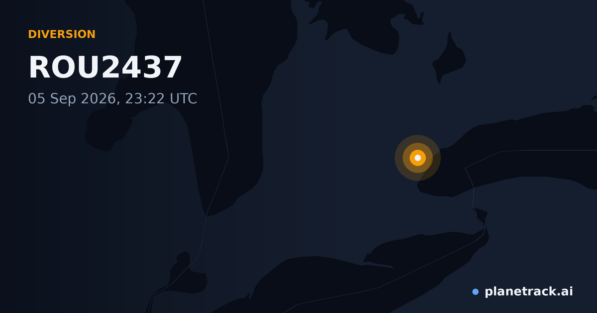 Map of where ROU2437's diversion happened