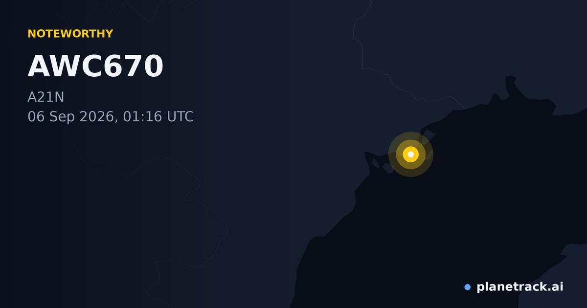 Map of where AWC670's special aircraft happened