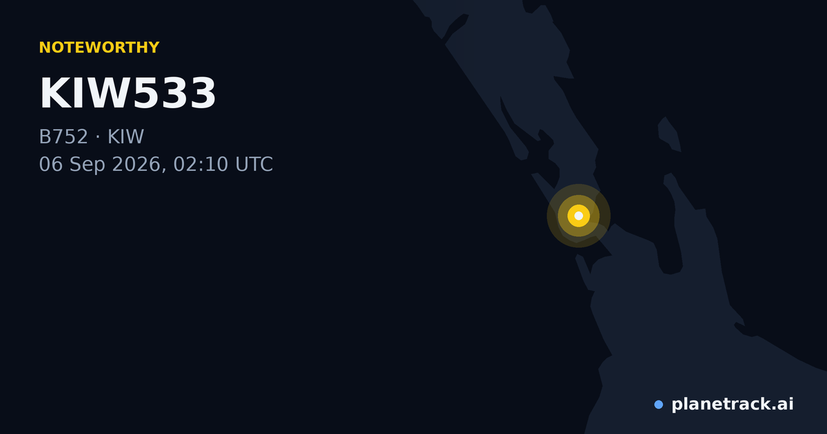 Map of where KIW533's special aircraft happened