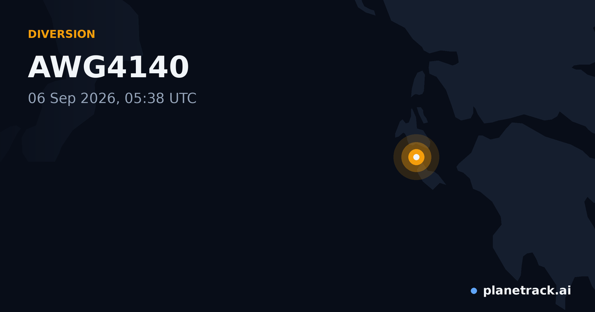 Map of where AWG4140's diversion happened