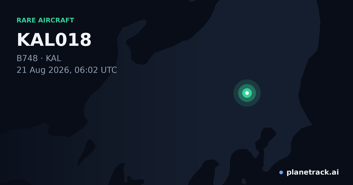 Map of where KAL018's rare aircraft happened