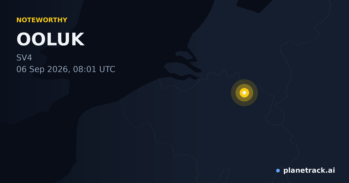 Map of where OOLUK's special aircraft happened