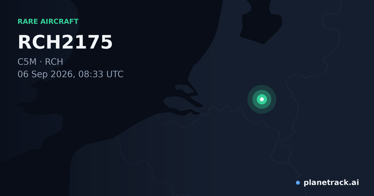 Map of where RCH2175's rare aircraft happened