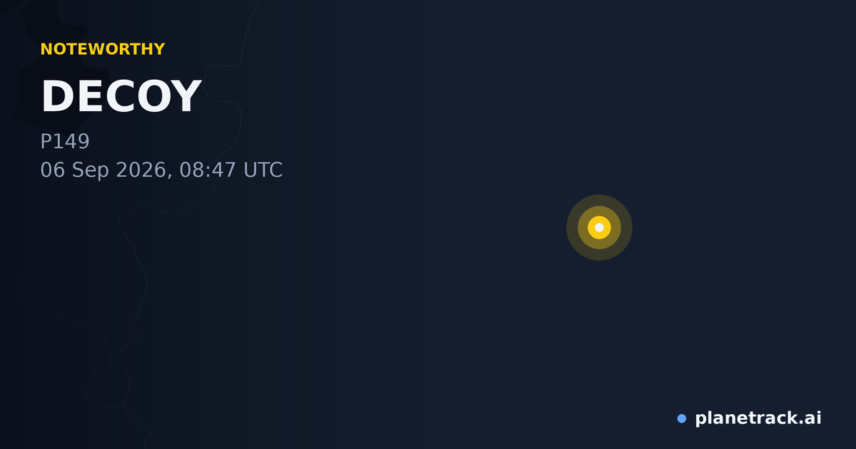 Map of where DECOY's special aircraft happened