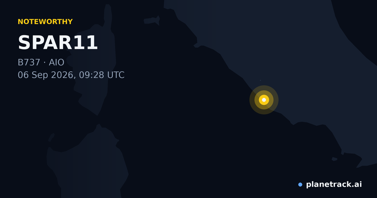 Map of where SPAR11's special aircraft happened