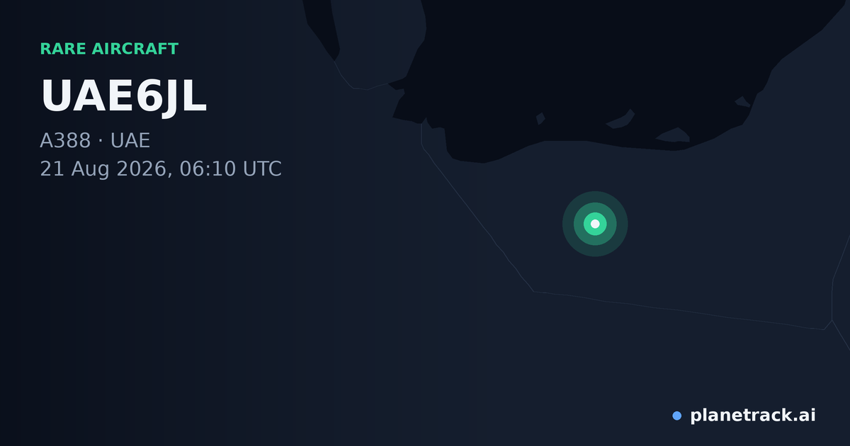 Map of where UAE6JL's rare aircraft happened