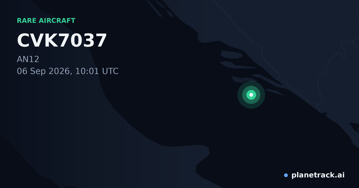 Map of where CVK7037's rare aircraft happened