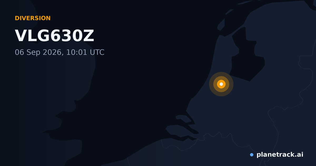 Map of where VLG630Z's diversion happened