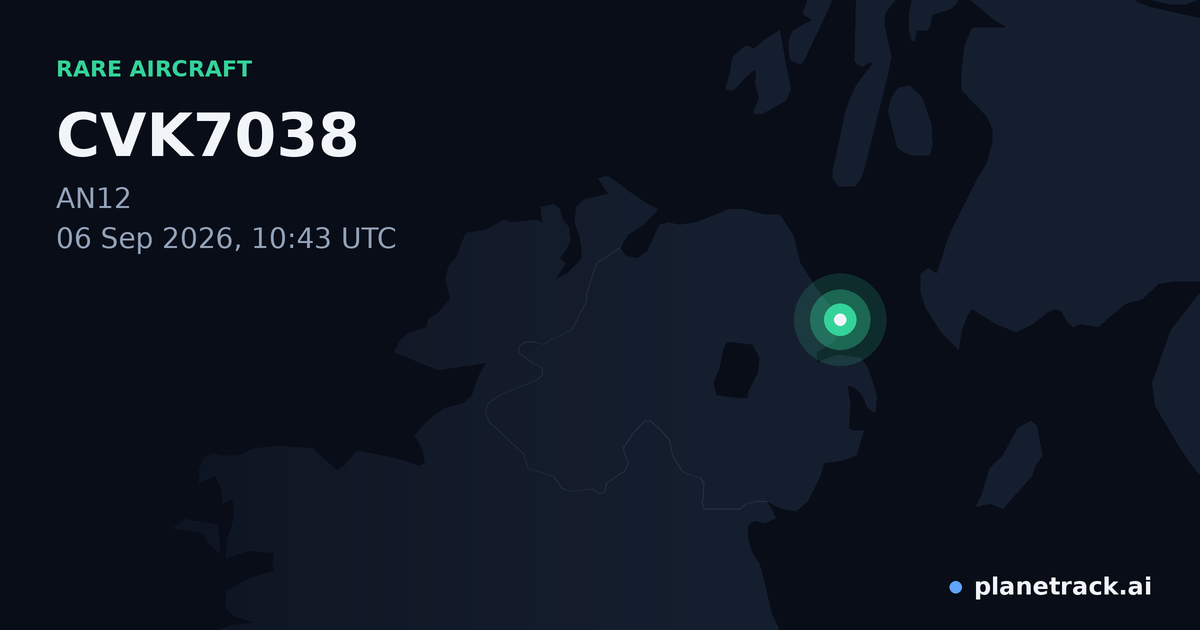 Map of where CVK7038's rare aircraft happened