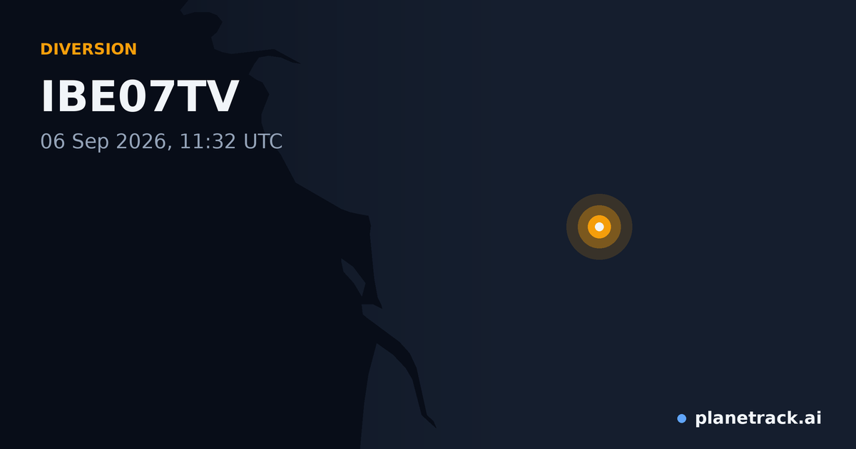 Map of where IBE07TV's diversion happened