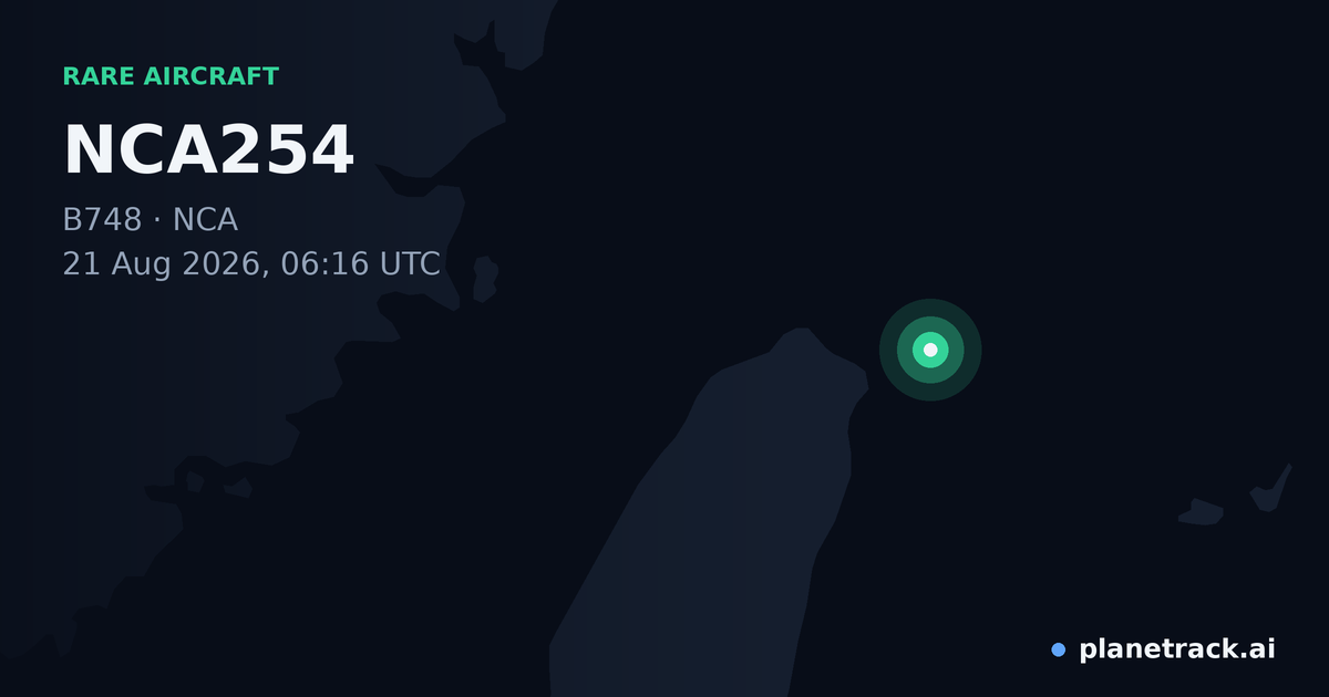 Map of where NCA254's rare aircraft happened