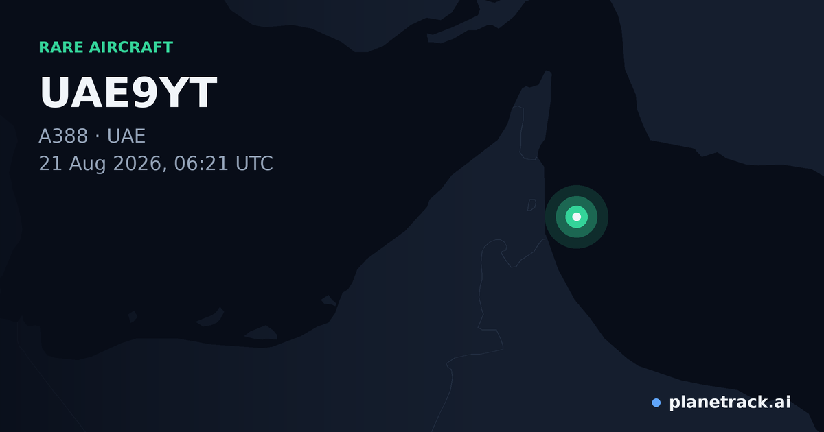 Map of where UAE9YT's rare aircraft happened