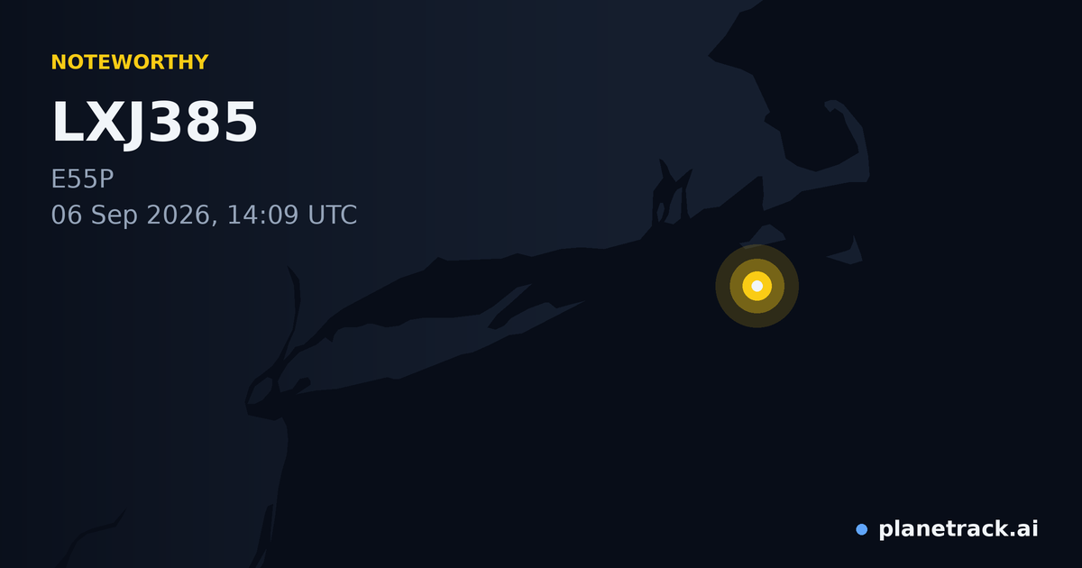 Map of where LXJ385's special aircraft happened