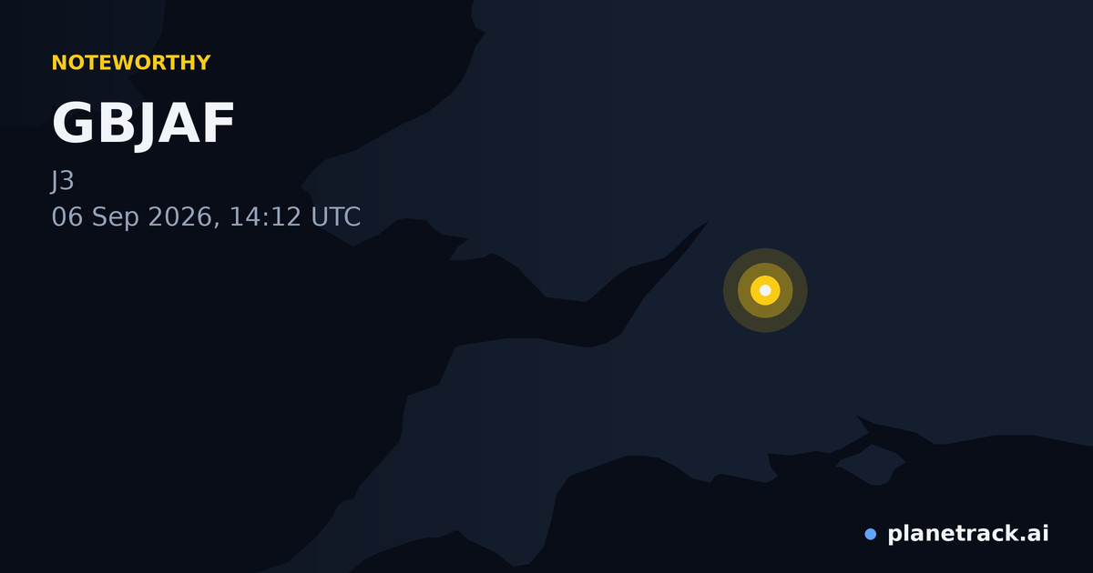 Map of where GBJAF's special aircraft happened
