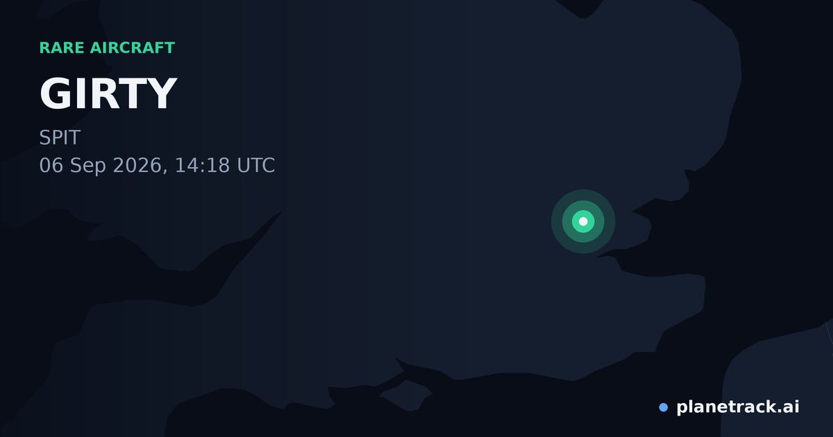 Map of where GIRTY's rare aircraft happened