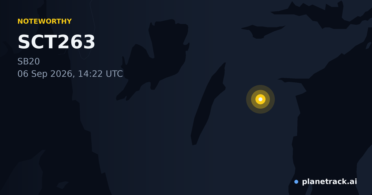 Map of where SCT263's special aircraft happened