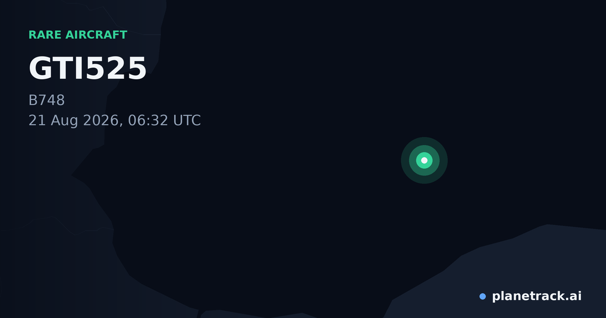 Map of where GTI525's rare aircraft happened
