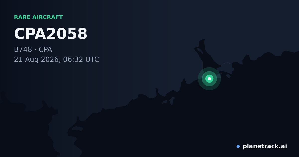 Map of where CPA2058's rare aircraft happened