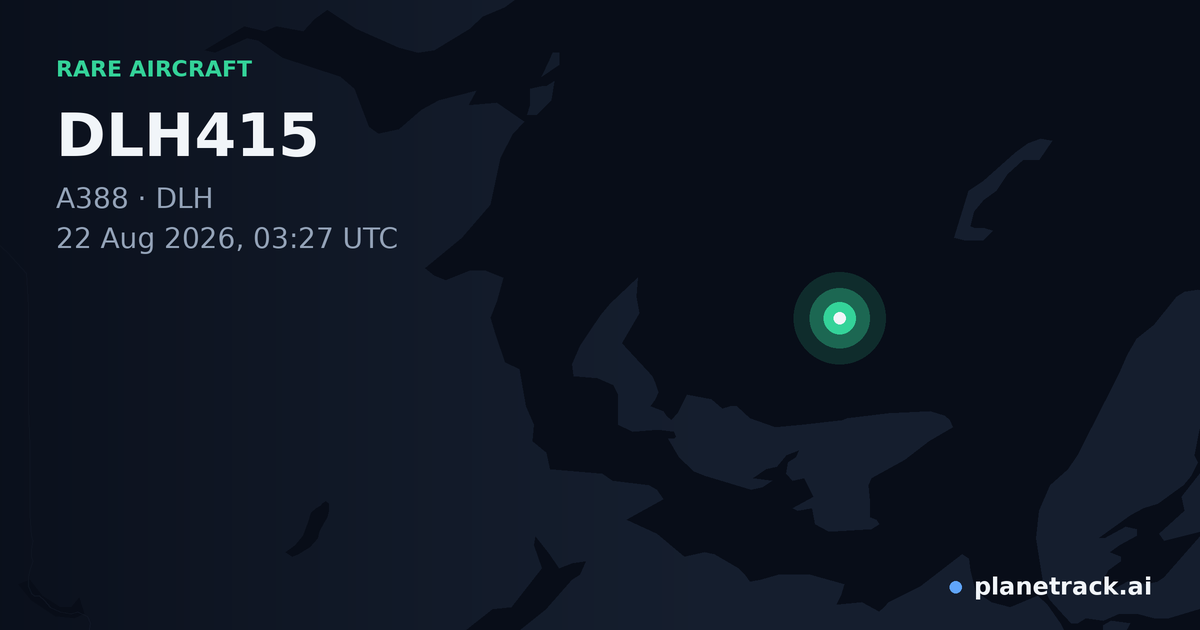 Map of where DLH415's rare aircraft happened