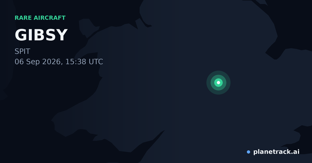Map of where GIBSY's rare aircraft happened