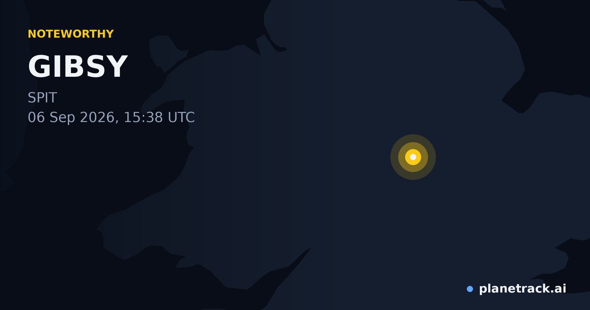 Map of where GIBSY's special aircraft happened