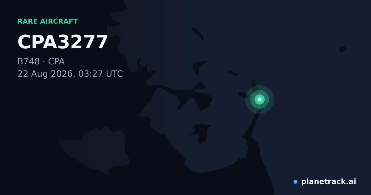 Map of where CPA3277's rare aircraft happened