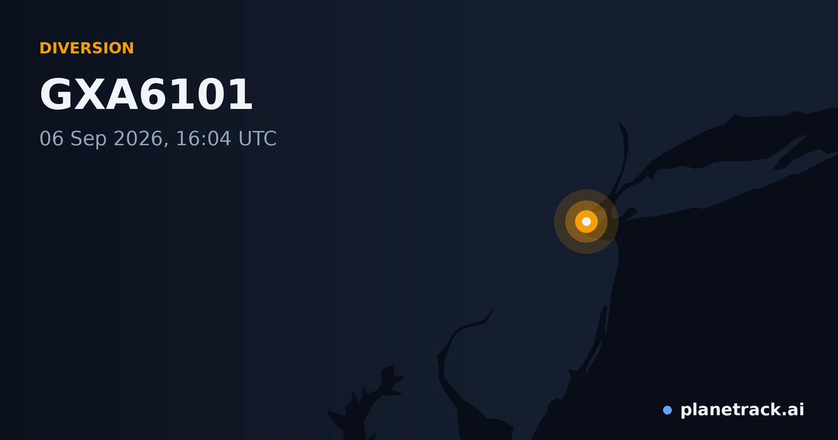 Map of where GXA6101's diversion happened