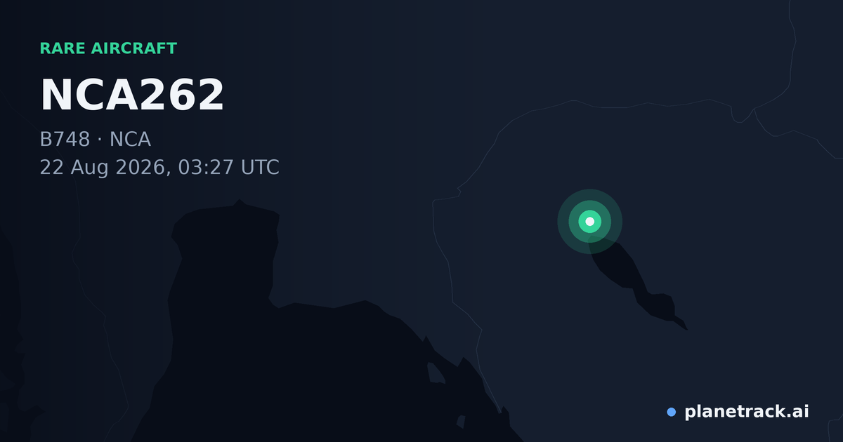 Map of where NCA262's rare aircraft happened