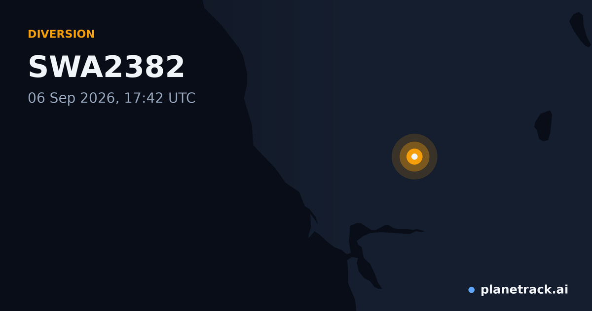 Map of where SWA2382's diversion happened