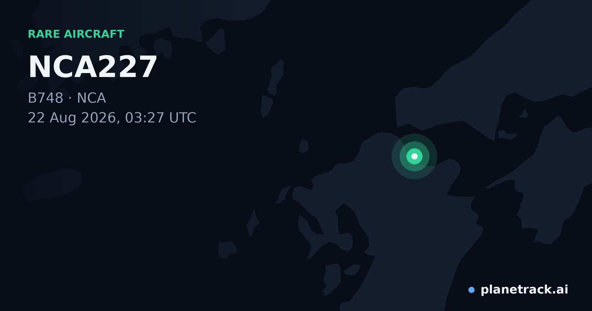 Map of where NCA227's rare aircraft happened