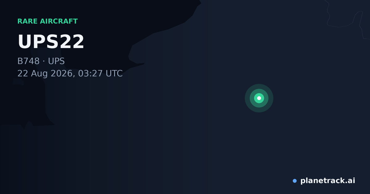 Map of where UPS22's rare aircraft happened