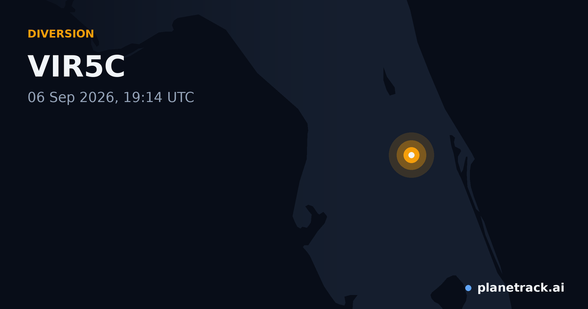 Map of where VIR5C's diversion happened