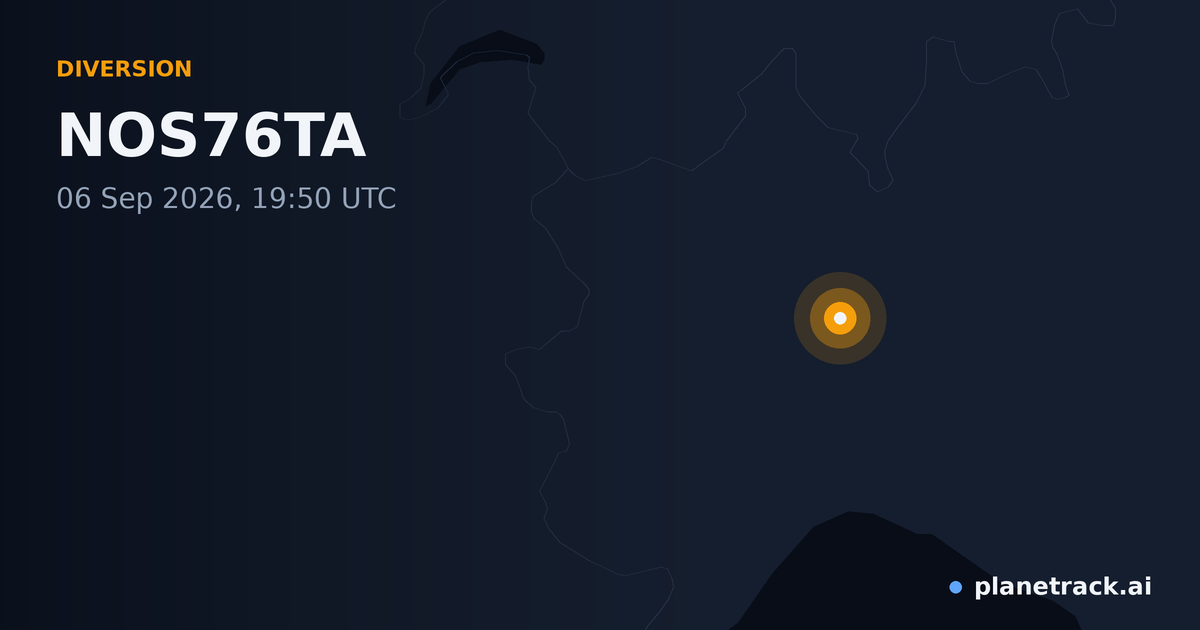 Map of where NOS76TA's diversion happened