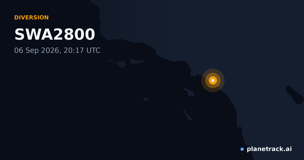 Map of where SWA2800's diversion happened