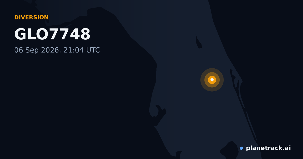 Map of where GLO7748's diversion happened