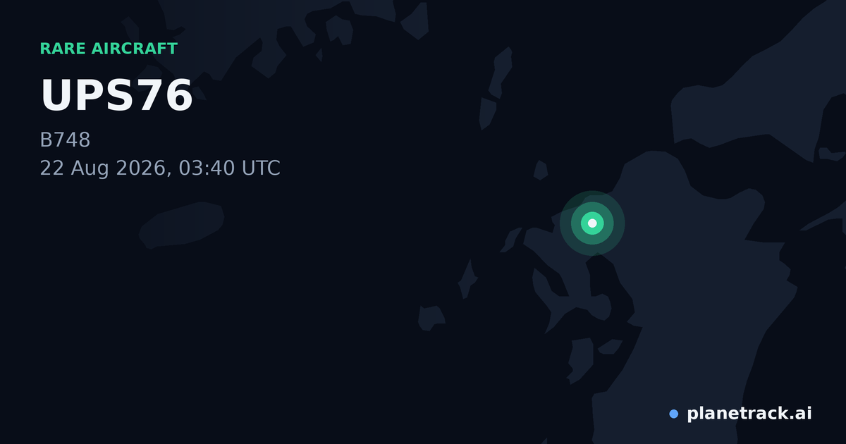 Map of where UPS76's rare aircraft happened
