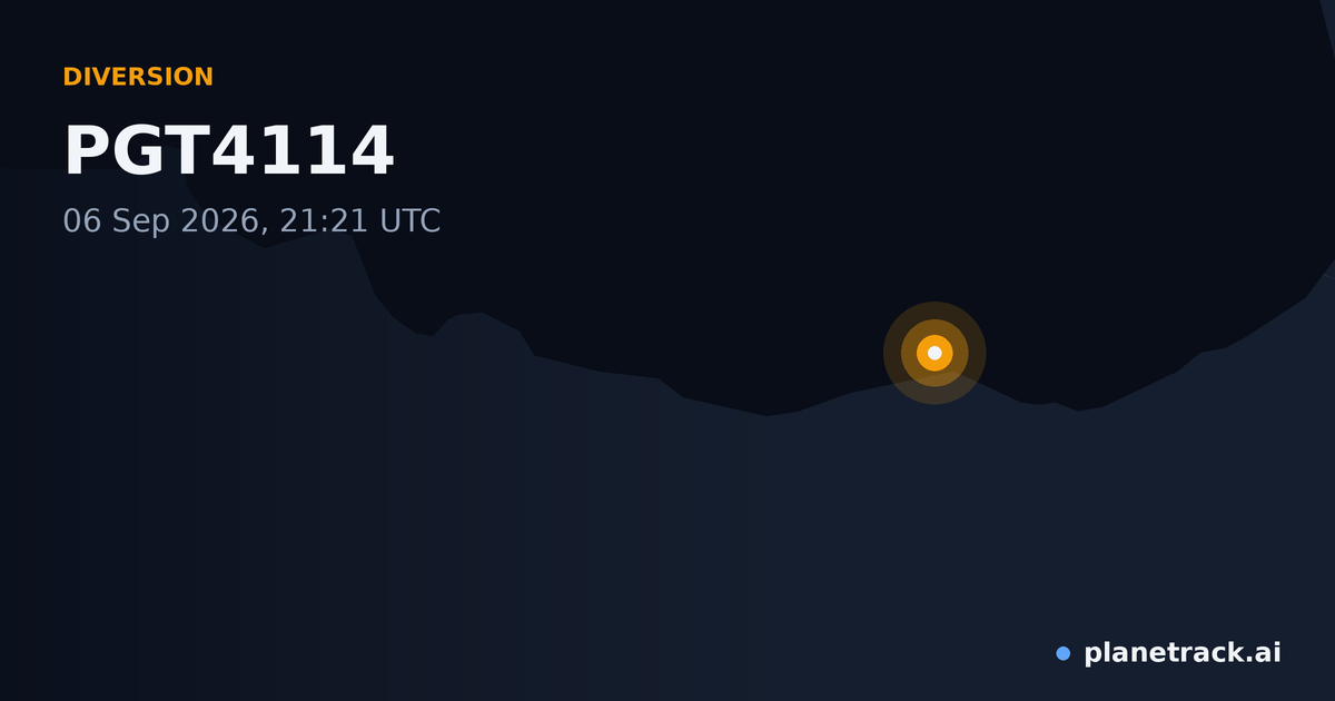 Map of where PGT4114's diversion happened