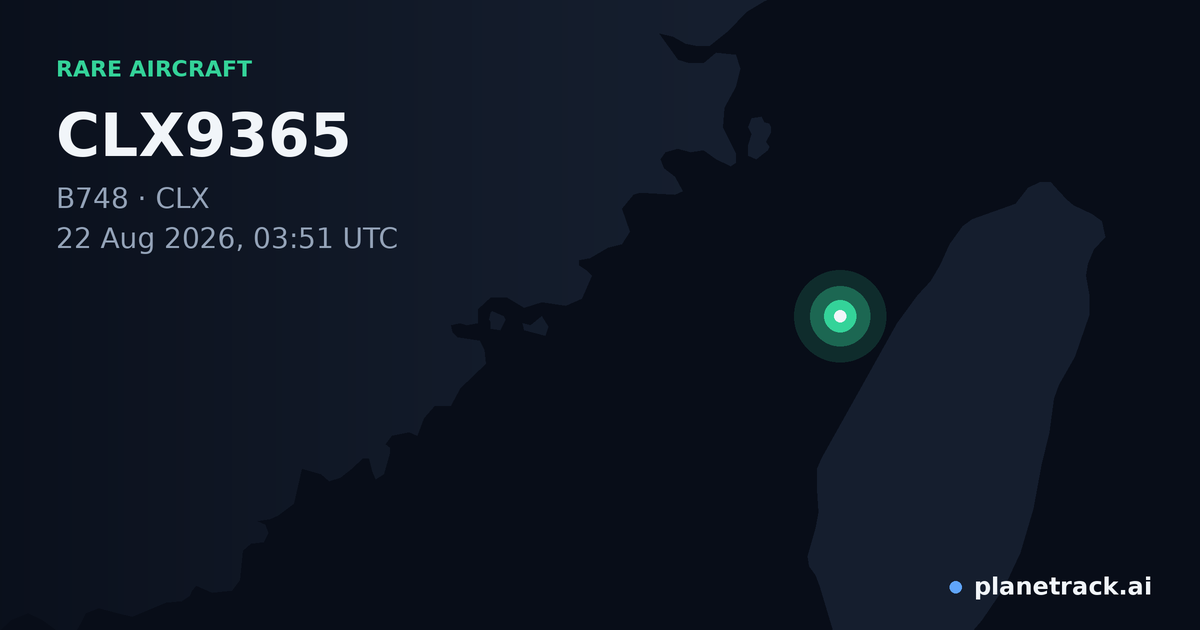 Map of where CLX9365's rare aircraft happened