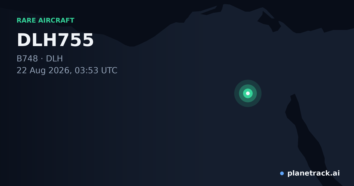 Map of where DLH755's rare aircraft happened