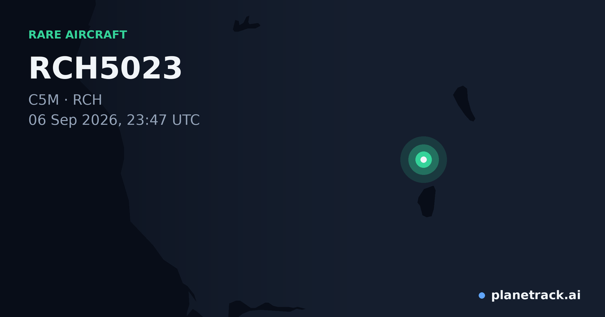 Map of where RCH5023's rare aircraft happened