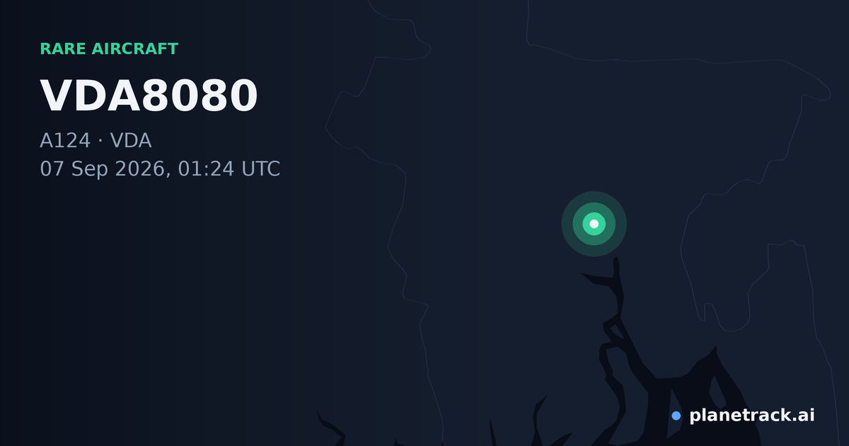 Map of where VDA8080's rare aircraft happened