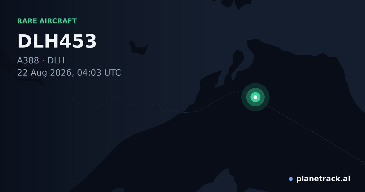 Map of where DLH453's rare aircraft happened