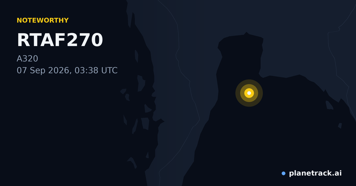 Map of where RTAF270's special aircraft happened