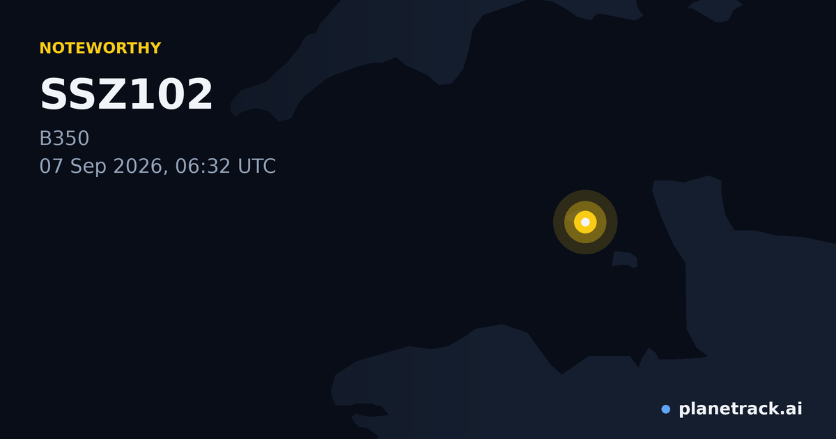 Map of where SSZ102's special aircraft happened