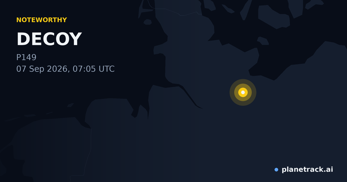 Map of where DECOY's special aircraft happened